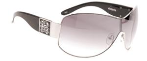 HOVEN VICTORIA SUNGLASSES WITH WHITE FRAMES AND A GREY FADE LENS