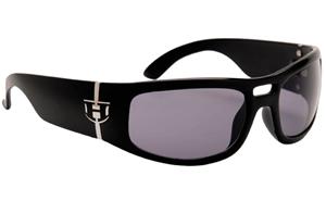 HOVEN RUNAWAY SUNGLASSES WITH BLACK GLOSS FRAMES AND A GREY POLARIZED LENS