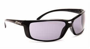 HOVEN HAMMER SUNGLASSES WITH BLACK GLOSS FRAMES AND A GREY POLARIZED LENS