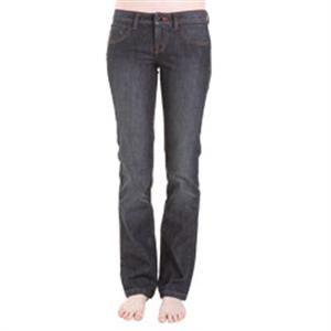 VOLCOM WOMEN'S TAYLOR MODERN STRAIGHT PANT IN RINSED STRETCH BLACK WASH