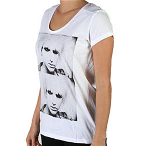 VOLCOM WOMEN'S MATT WIGNALL SCOOP NECK T-SHIRT IN WHITE
