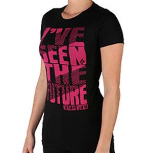 VOLCOM WOMEN'S PAST TO FUTURE BABY JERSEY T-SHIRT IN WHITE