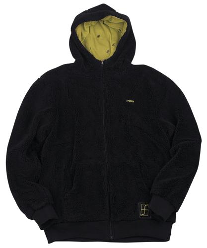FORUM SHAG FLEECE JACKET IN BLACK
