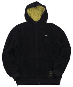 FORUM SHAG FLEECE JACKET IN BLACK