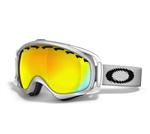 OAKLEY CROWBAR SNOW GOGGLES WITH MATTE WHITE FRAMES AND A FIRE LENS
