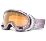 OAKLEY A FRAME SNOW GOGGLES WITH PINK ELEVATION PRINT FRAMES AND A PERSIMMON LENS