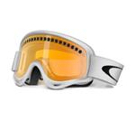 OAKLEY O FRAME SNOW GOGGLES WITH MATTE WHITE FRAMES AND A PERSIMMON LENS