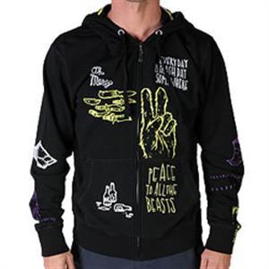 VOLCOM MICHAEL SIEBEN FA SLIM ZIP FLEECE IN BLACK