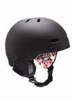 RED TRACE SNOW HELMET IN BLACK
