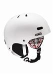 RED TRACE SNOW HELMET IN WHITE