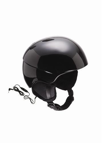 RED HI-FI AUDIO SNOW HELMET IN BLACK