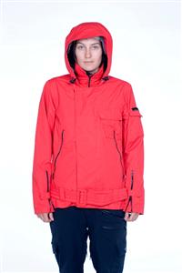 HOLDEN WOMEN'S MADRID JACKET IN CARDINAL RED/BARK-BLACK