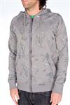 HOLDEN KIMONO ZIP HOODED SWEATSHIRT IN PEBBLE
