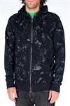 HOLDEN KIMONO ZIP HOODED SWEATSHIRT IN BLACK