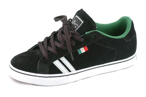 EMERICA LEO SHOES IN BLACK, WHITE, AND GREEN