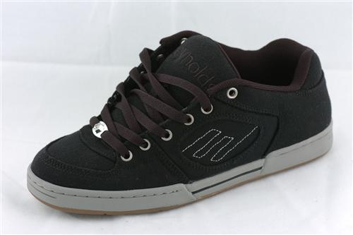 EMERICA AR SLIM SHOES IN BLACK, GREY, AND SILVER