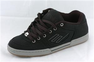 EMERICA AR SLIM SHOES IN BLACK, GREY, AND SILVER