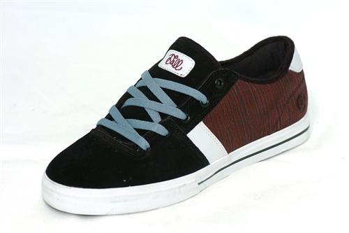 ETNIES DILL PRO MODEL SHOE IN BLACK, WHITE, AND BURGUNDY