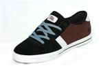 ETNIES DILL PRO MODEL SHOE IN BLACK, WHITE, AND BURGUNDY