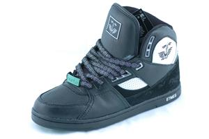 ETNIES OLLIE KING VERTE SHOES IN BLACK AND WHITE