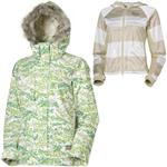 SPECIAL BLEND WOMEN'S PHASE JACKET IN GREEN FLOWER POWER