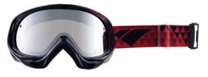 IS DESIGN MID SERIES STRIKE GOGGLES WITH GLOSS BLACK SATIN FRAMES AND A SILVER MIRROR LENS