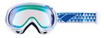 IS DESIGN MID SERIES STRIKE GOGGLES WITH GLOSS WHITE FRAMES AND AN EMERALD GREEN MIRROR LENS