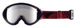 IS DESIGN MID SERIES TYPE-R GOGGLES WITH GLOSS BLACK SATIN FRAMES AND A SILVER MIRROR LENS
