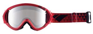 IS DESIGN MID SERIES TYPE-R GOGGLES WITH GLOSS RUBY RED FRAMES AND A SILVER MIRROR LENS