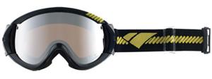 IS DESIGN LOGO SERIES TYPE-R GOGGLES WITH BLACK FRAMES AND A SILVER MIRROR LENS