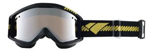 IS DESIGN LOGO SERIES STAPLE GOGGLES WITH BLACK FRAMES AND A SILVER MIRROR LENS