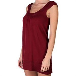 VOLCOM WOMEN'S CHARLIE TUNIC SWEATER IN DEEP RED