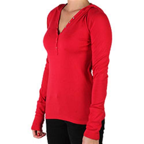 VOLCOM WOMEN'S STONE ONLY HOODED T-SHIRT IN BLACK