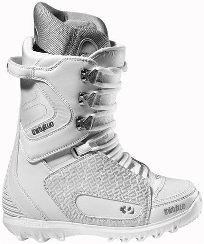 32 (THIRTY TWO) WOMEN'S LASHED BOOT IN WHITE AND SILVER