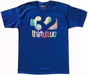32 (THIRTY TWO) 32 COMBO FILL T-SHIRT IN CYAN