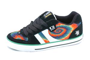 GLOBE ENCORE LIMITED SHOE IN BLACK AND TIE DYE