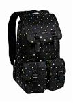 BURTON WOMEN'S SLOAN BACKPACK IN BLACK POLKA SQUARE PRINT