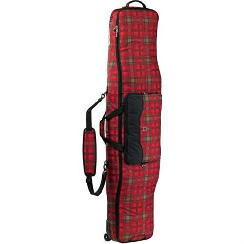 BURTON WHEELIE GIG BAG IN TRUE RED FLANNEL PLAID IN 181 CM LONG