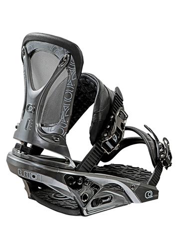 BURTON CO2 SNOWBOARD BINDINGS IN BLACK AND CHROME