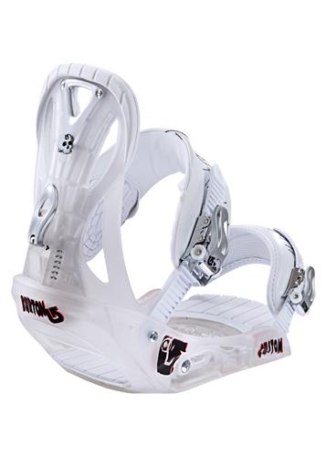 BURTON CUSTOM SNOWBOARD BINDINGS IN FROSTED WHITE