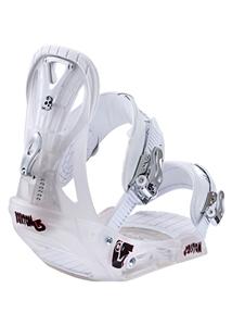 BURTON CUSTOM SNOWBOARD BINDINGS IN FROSTED WHITE