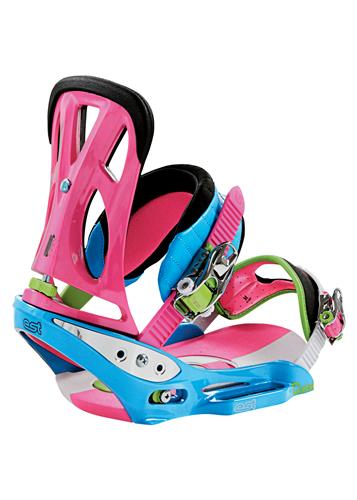 BURTON CARTEL EST SNOWBOARD BINDINGS IN MAGENTA MADNESS