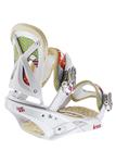 BURTON WOMEN'S LEXA SNOWBOARD BINDINGS IN PATCHWORK WHITE