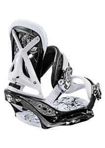 BURTON WOMEN'S LEXA EST SNOWBOARD BINDINGS IN BLACK AND WHITE MISMATCH