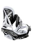 BURTON WOMEN'S LEXA EST SNOWBOARD BINDINGS IN BLACK AND WHITE MISMATCH