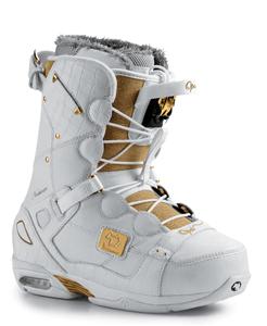 NORTHWAVE WOMEN'S OPAL SL SNOWBOARD BOOTS IN WHITE AND GOLD