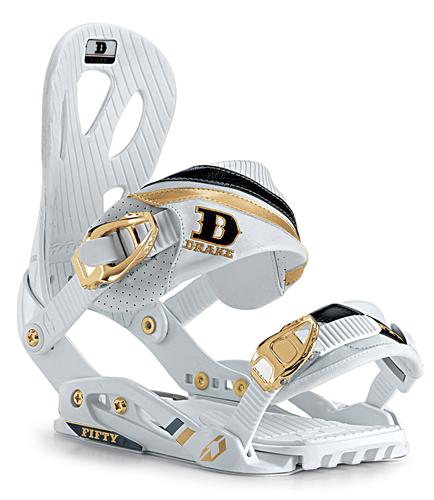 DRAKE FIFTY SNOWBOARD BINDINGS IN WHITE