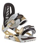 DRAKE SUPERSPORT SNOWBOARD BINDINGS IN WHITE AND GOLD
