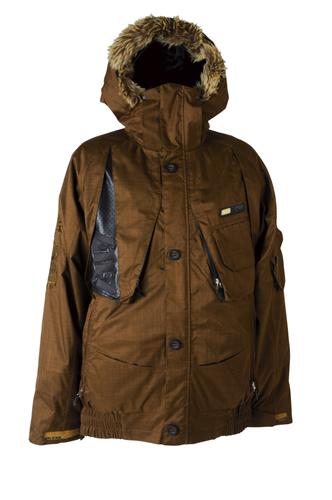 L1 ACE OF SPADES JACKET IN SEPIA SLUB
