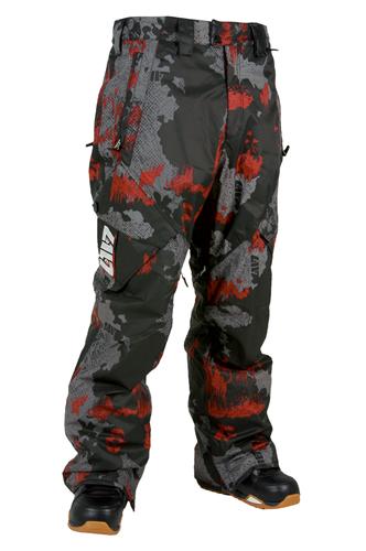 L1 SHOTGUN BLUES SNOWBOARD PANTS IN CRIMSON GHOST CAMO